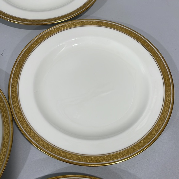 Cauldon England for Gilman Collamore antique Salad Plated gold trimmed set of 5 - Picture 11 of 13